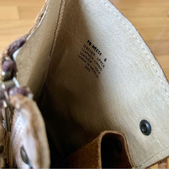 Freebird Reese Brown and Cream Leather Tall Lace Back Knee Height Boots - Picture 9 of 10